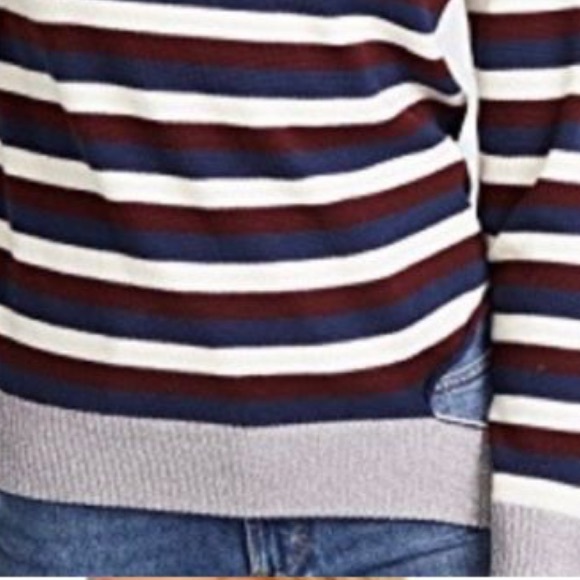 Chaser deconstructed stripes sweater with metallic trim - Picture 3 of 8